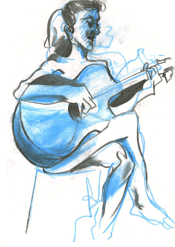 girl playing guitar